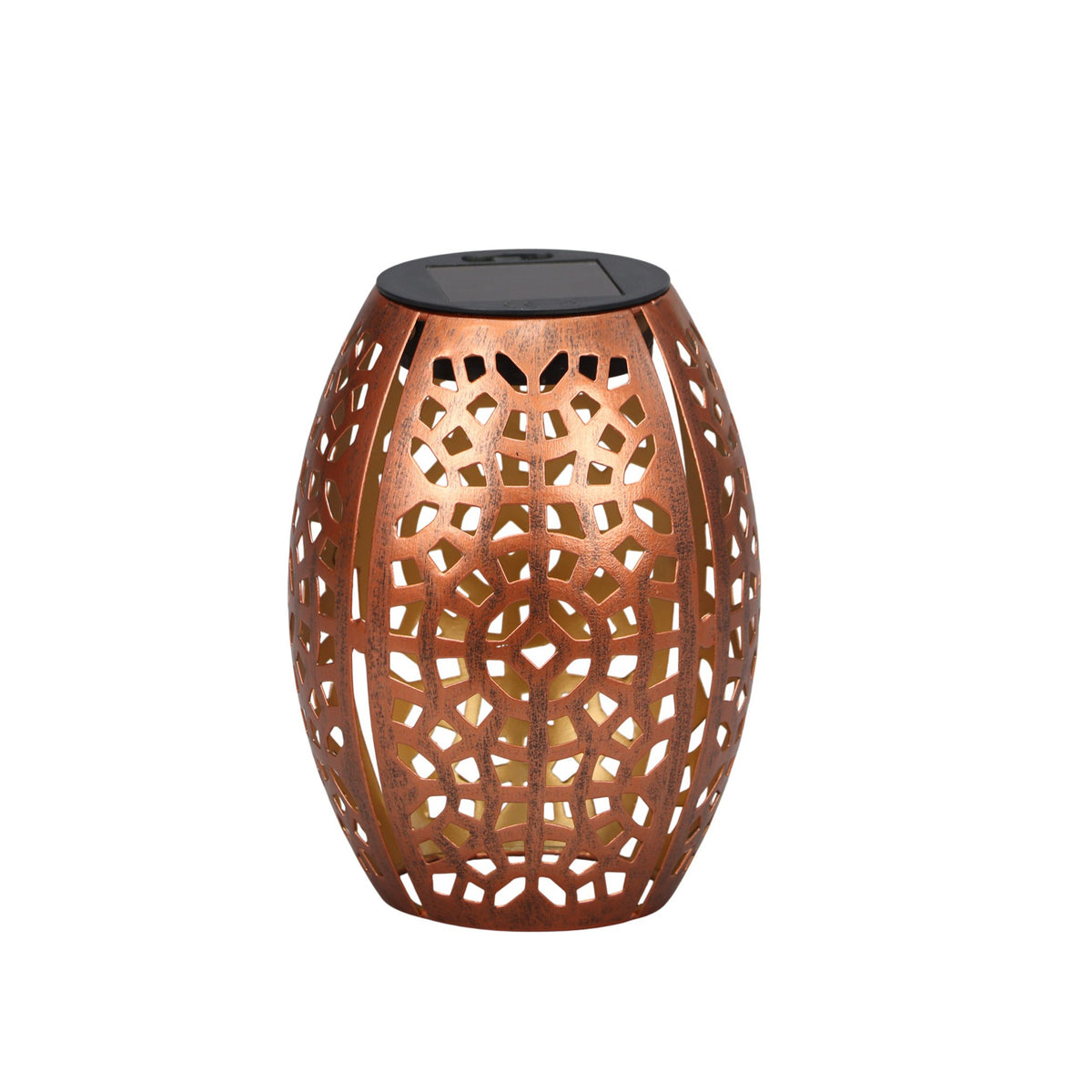 The Growing Ground 2 Pack Solar Lanterns Outdoor, Hollowed Metal LED Garden Decor Lanterns for Patio Yard Porch, Gifts for Women Mom Grandma, Pink