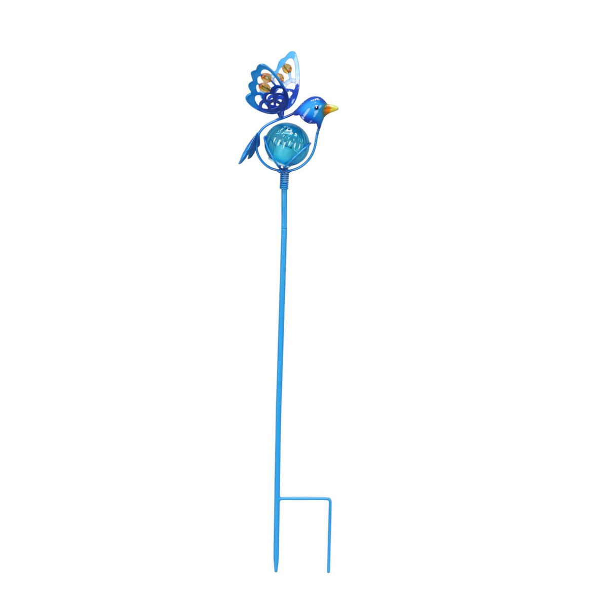 The Growing Ground 27" Solar Bird Garden Stake Light, Outdoor Decorative LED Stake, Solar Powered Blue Jay Decor for Yard, Lawn and Flower Bed