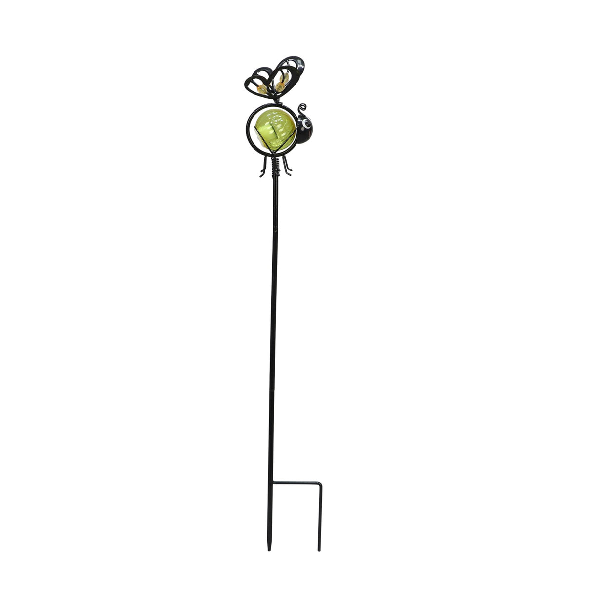 The Growing Ground Solar Bug Garden Stake Light, LED Outdoor Decorative Stake with Ladybug, 27" Tall