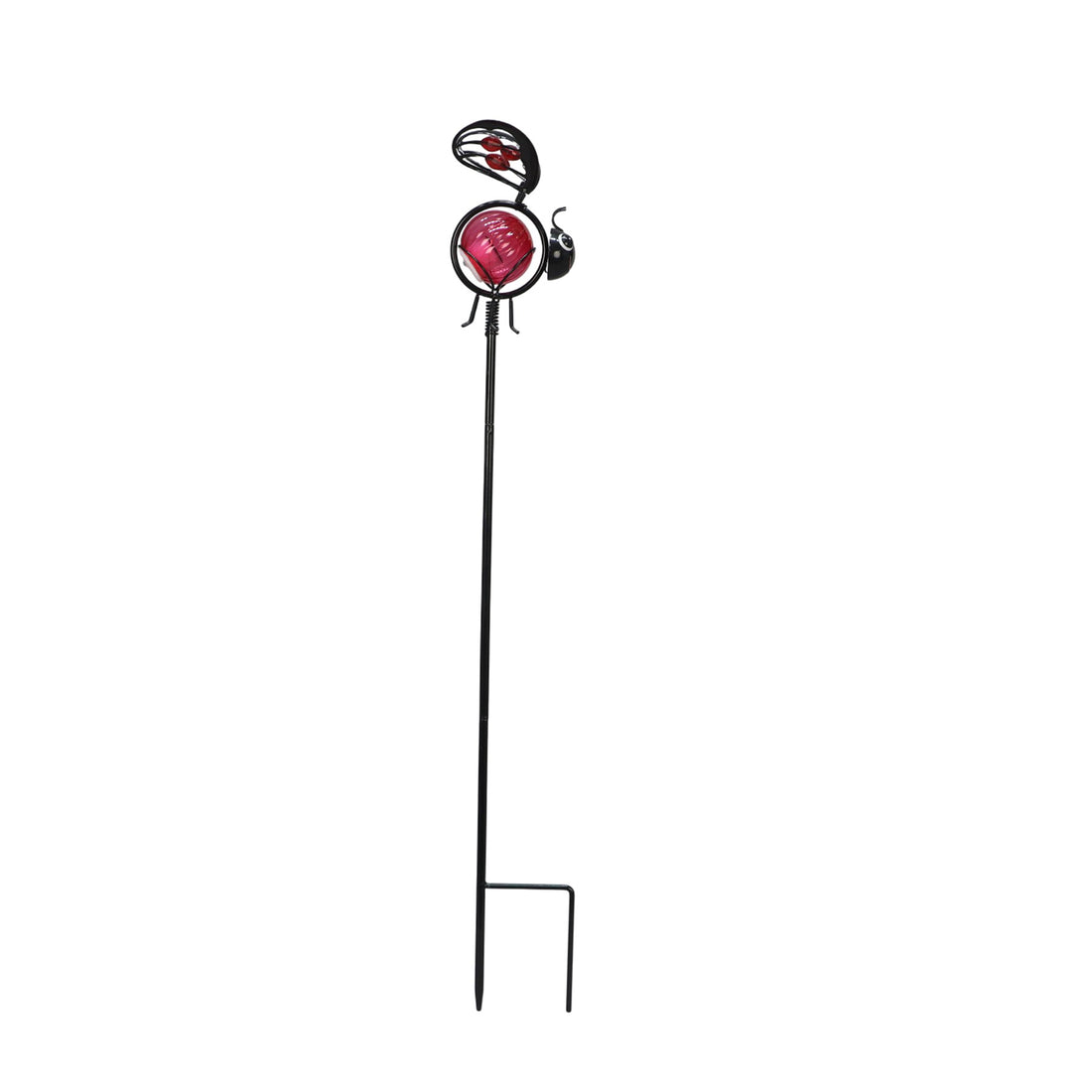 The Growing Ground Solar Bug Garden Stake Light, LED Outdoor Decorative Stake with Ladybug, 27" Tall