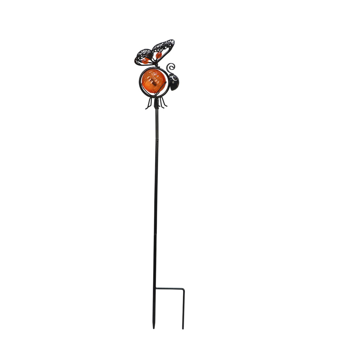 The Growing Ground Solar Bug Garden Stake Light, LED Outdoor Decorative Stake with Ladybug, 27" Tall